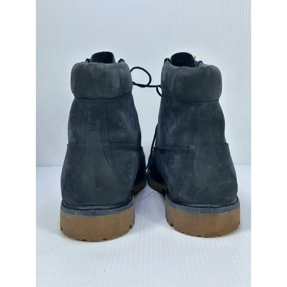 Timberland 6in Premium Waterproof Boots Navy Blue Nubuck Leather 6718B Mens 14 M